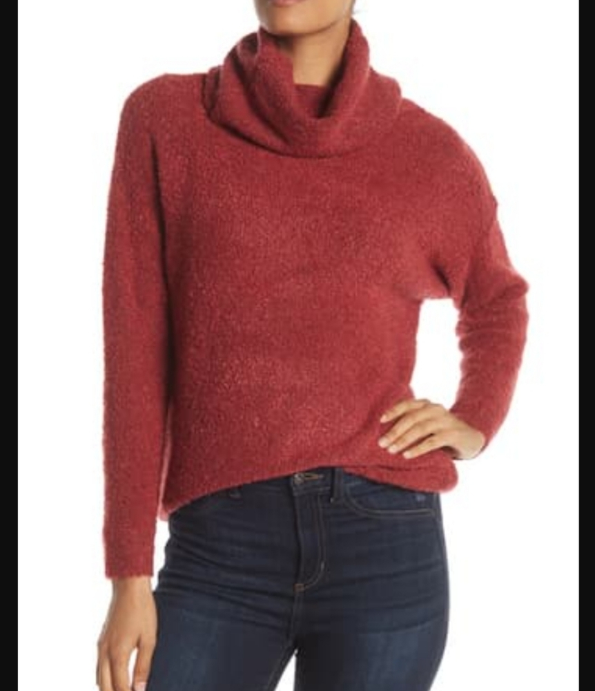 Catherine Malandrino Cozy Eyelash Knit Turtleneck